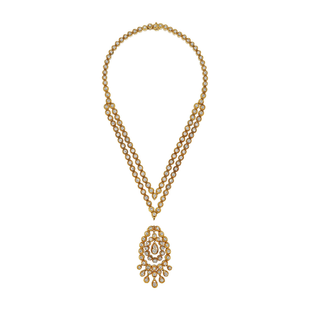 
                      
                        Macklowe Gallery Van Cleef & Arpels Indian-inspired Convertible Diamond Necklace and Pendant Earrings
                      
                    
