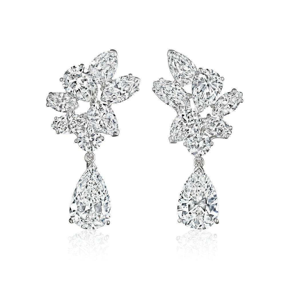Macklowe Gallery Oscar Heyman Mid-Century Diamond Earrings