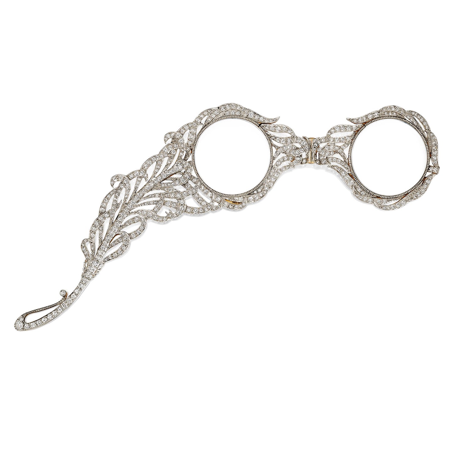 Macklowe Gallery Howard & Co. Edwardian Diamond Lorgnette Pendant