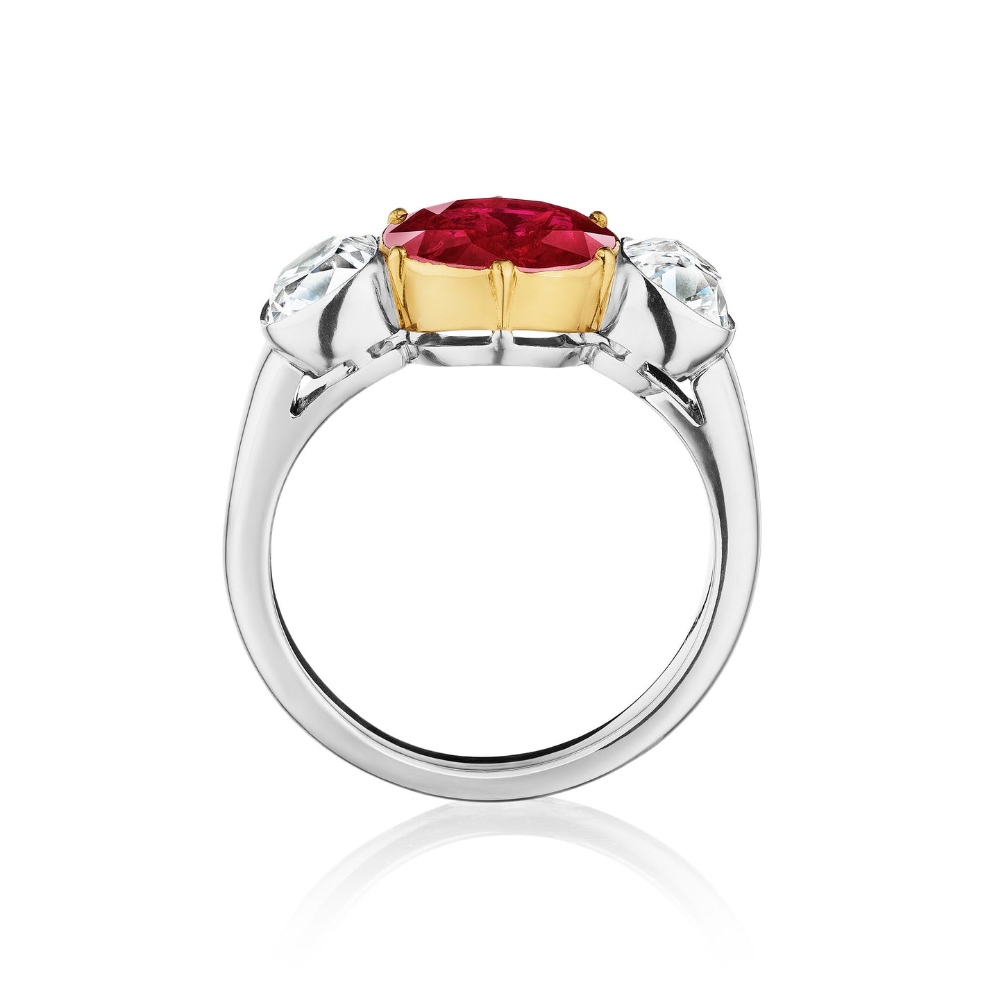 Macklowe Gallery Burma No-Heat Ruby and Diamond Ring