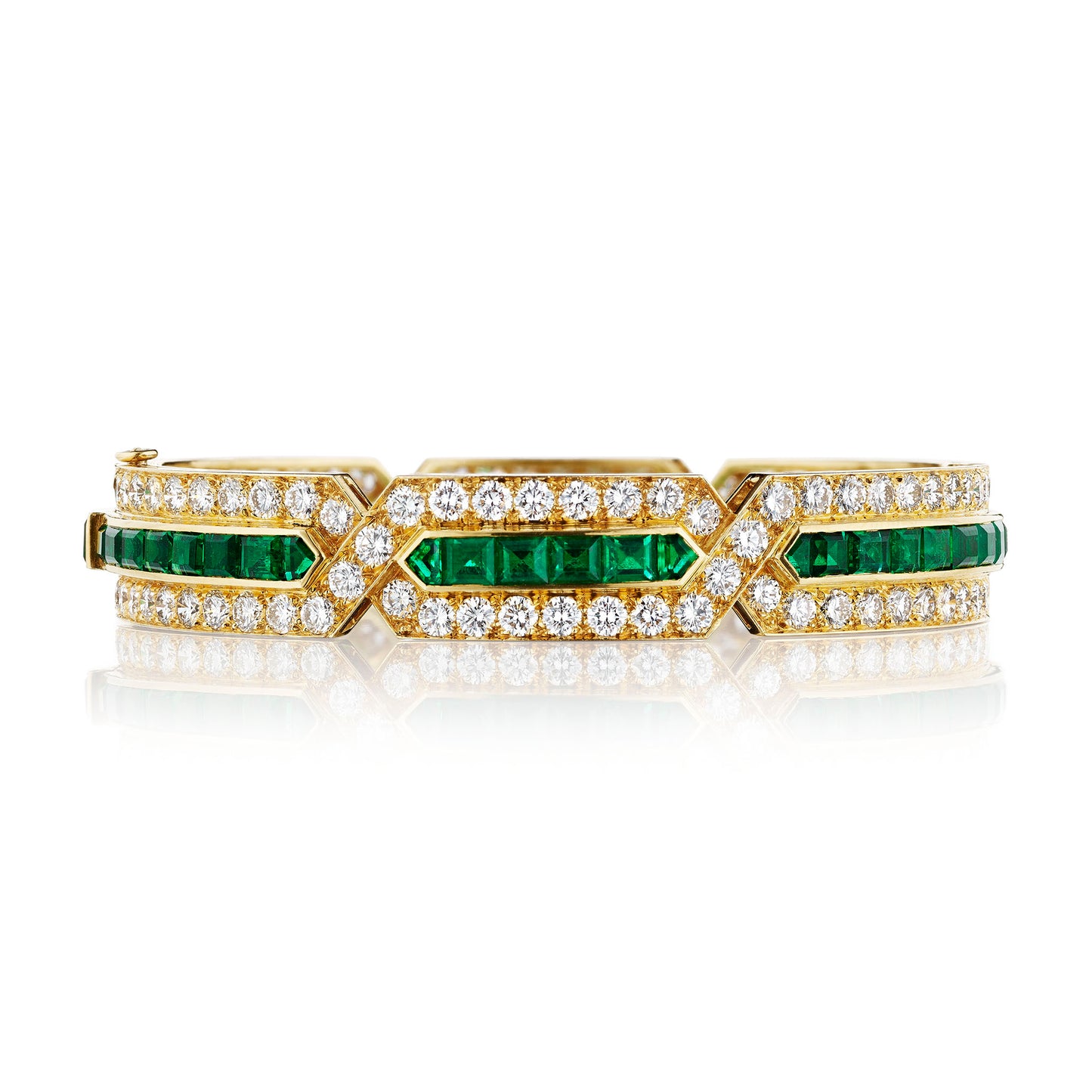Macklowe Gallery Van Cleef & Arpels Paris Emerald and Diamond Bracelet