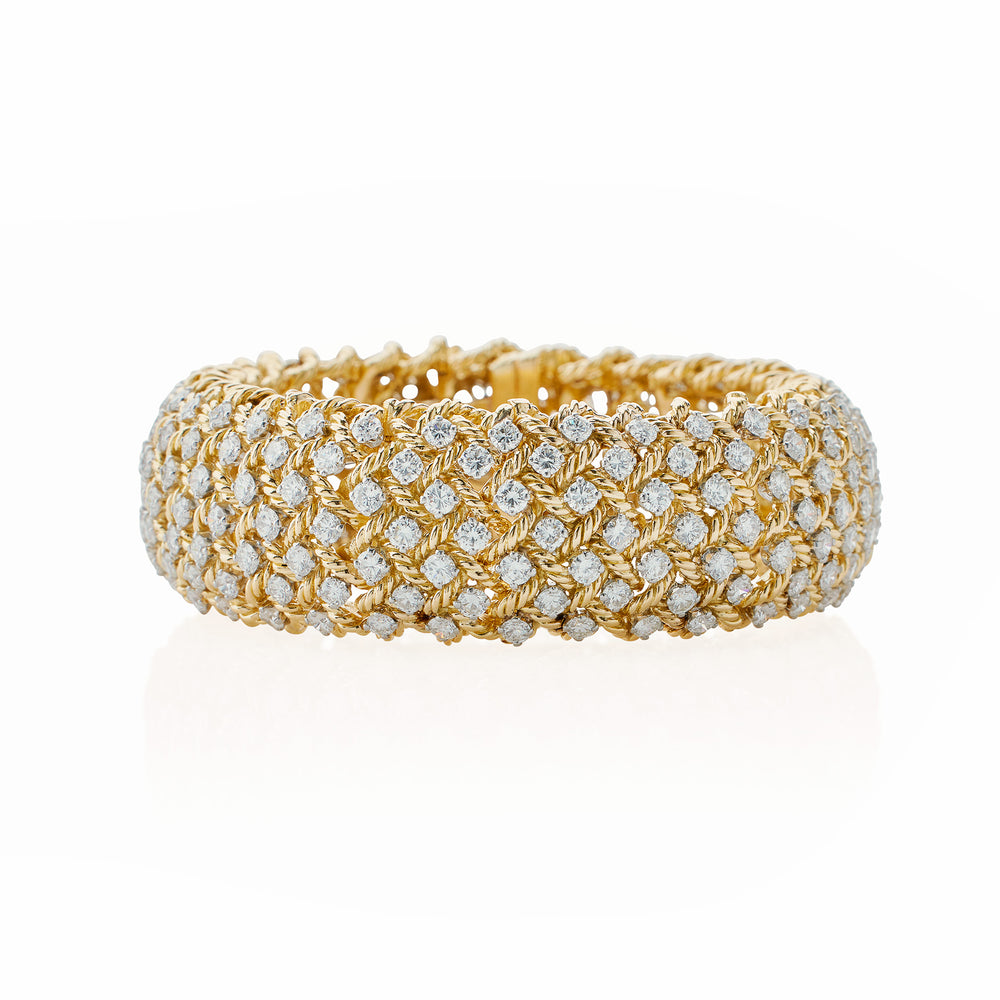 Macklowe Gallery Boucheron Paris 18K Gold and Diamond Bracelet, Verger Frères