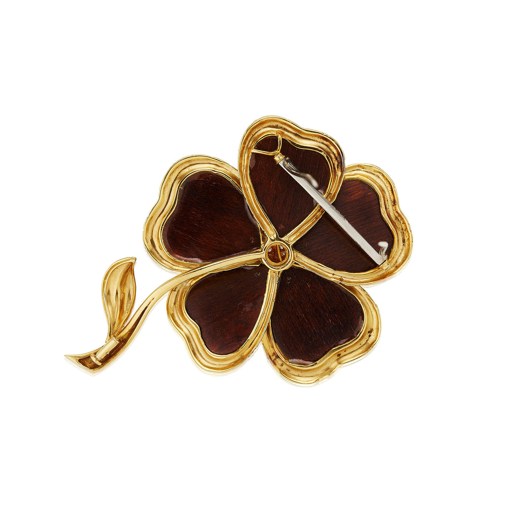 
                      
                        Macklowe Gallery 1970s Van Cleef & Arpels Paris "Nerval" Clematis Clip Brooch
                      
                    