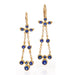 Macklowe Gallery Gold and Sapphire Flexible Drop Earrings