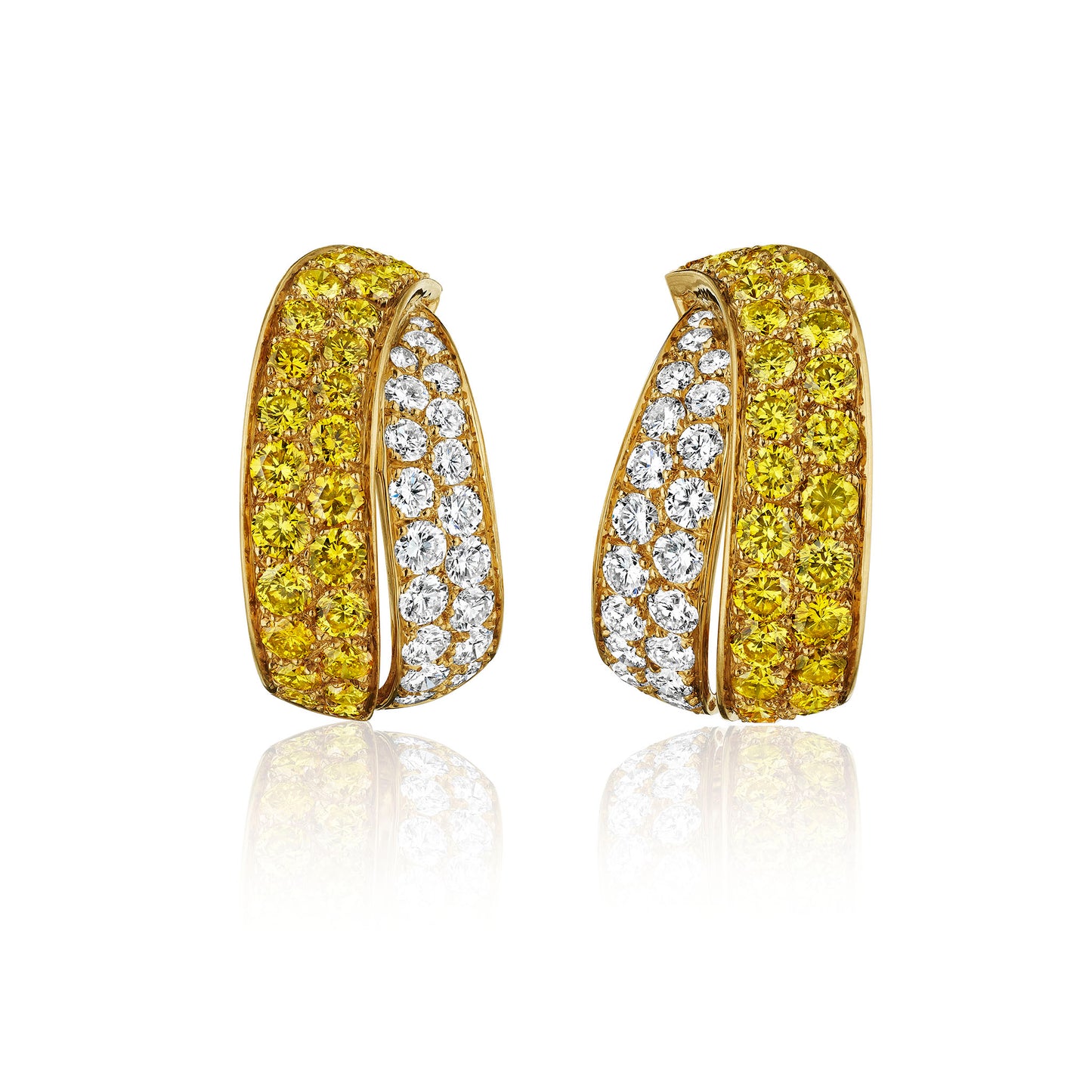 Macklowe Gallery Van Cleef & Arpels Paris Fancy Yellow Diamond  Earrings