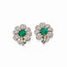 Macklowe Gallery Gazdar Mumbai Emerald and Diamond Flower Clip Earrings