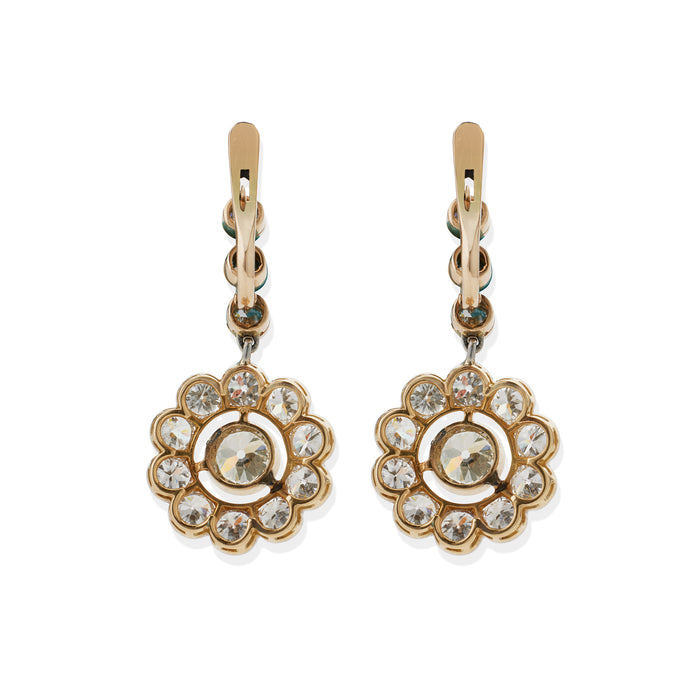 Macklowe Gallery Edwardian Diamond Pendant Earrings