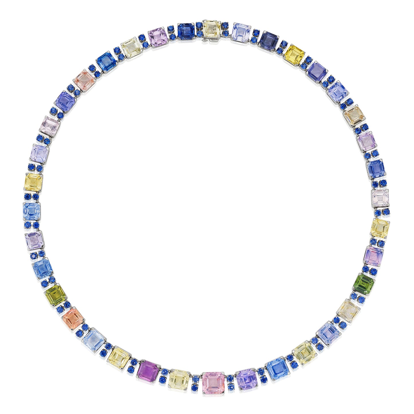 Macklowe Gallery Oscar Heyman Multi-color Sapphire Necklace