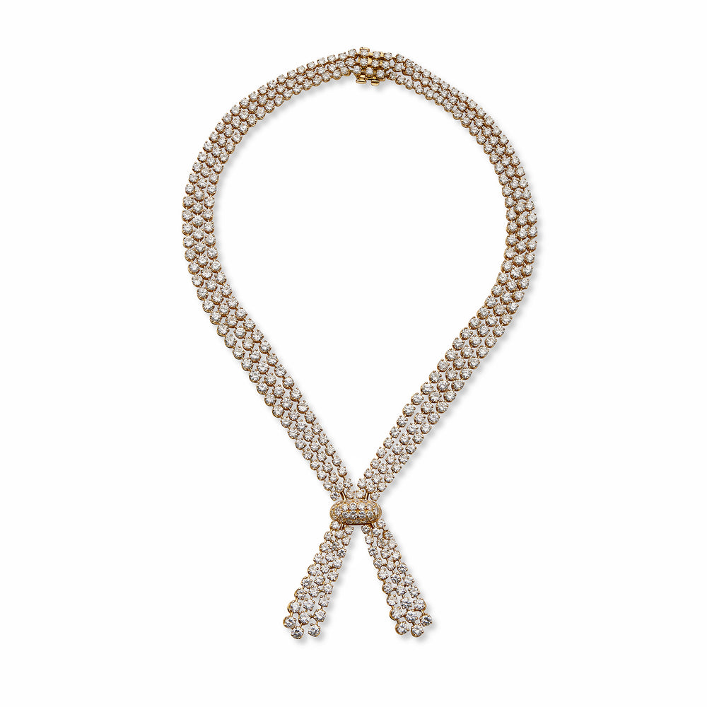 Macklowe Gallery Cartier Paris Diamond Tassel Necklace