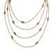 Macklowe Gallery French Art Nouveau 18K Gold and Plique-à-jour Enamel Longchain Necklace