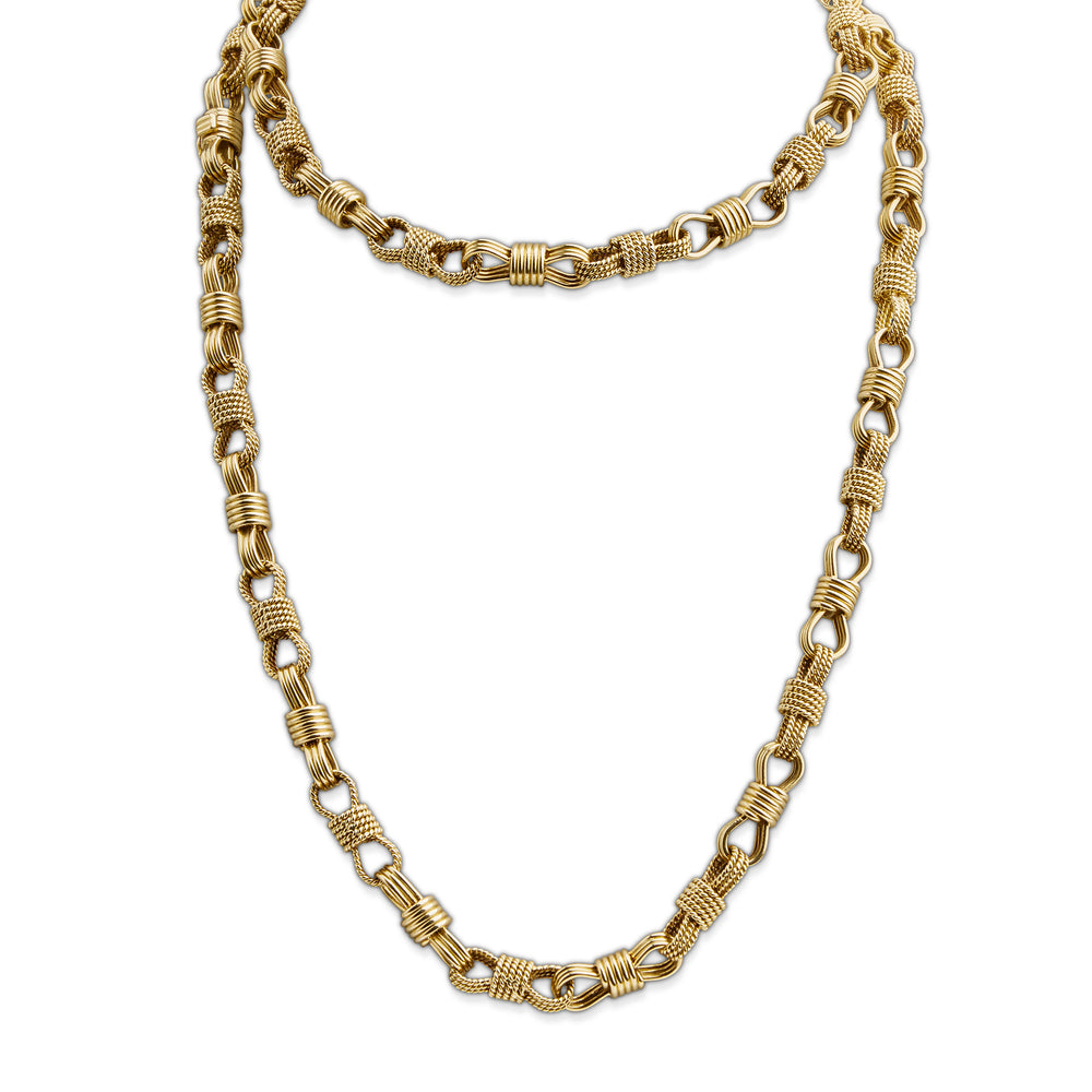 Macklowe Gallery Bulgari Rome 18K Gold Long Chain Necklace