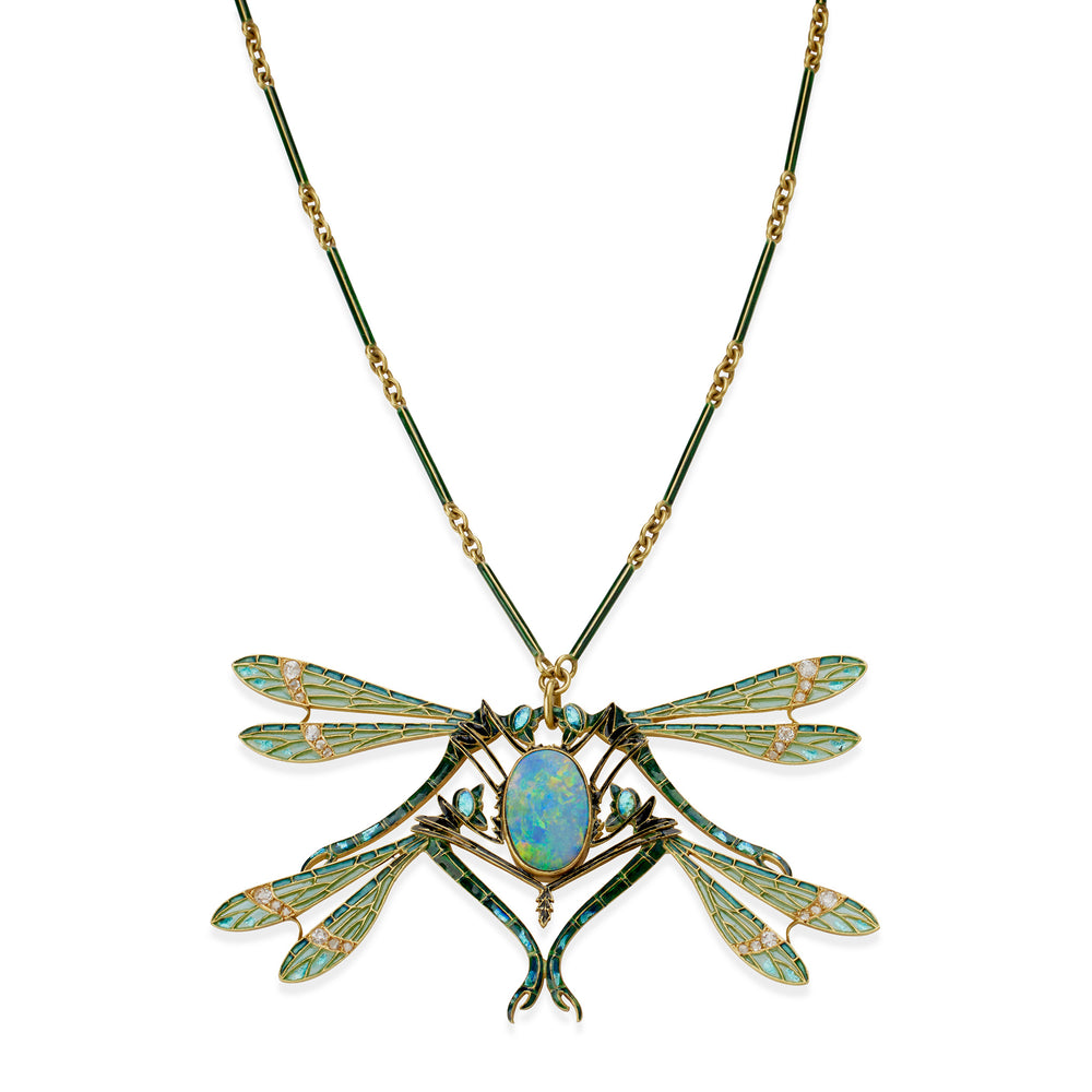 
                      
                        Macklowe Gallery René Lalique Four Dragonfly Pendant Necklace
                      
                    