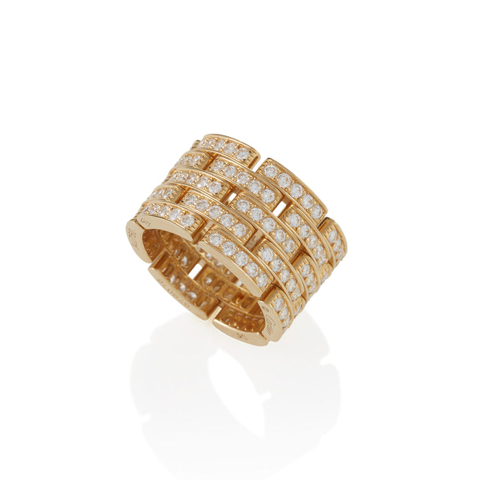 Macklowe Gallery Cartier Paris 5-Row Diamond Maillon Panthère Ring