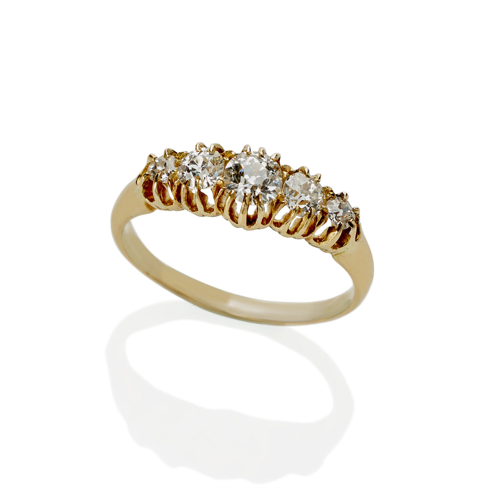 
                      
                        Macklowe Gallery Five-Stone Old European-cut Diamond Ring
                      
                    