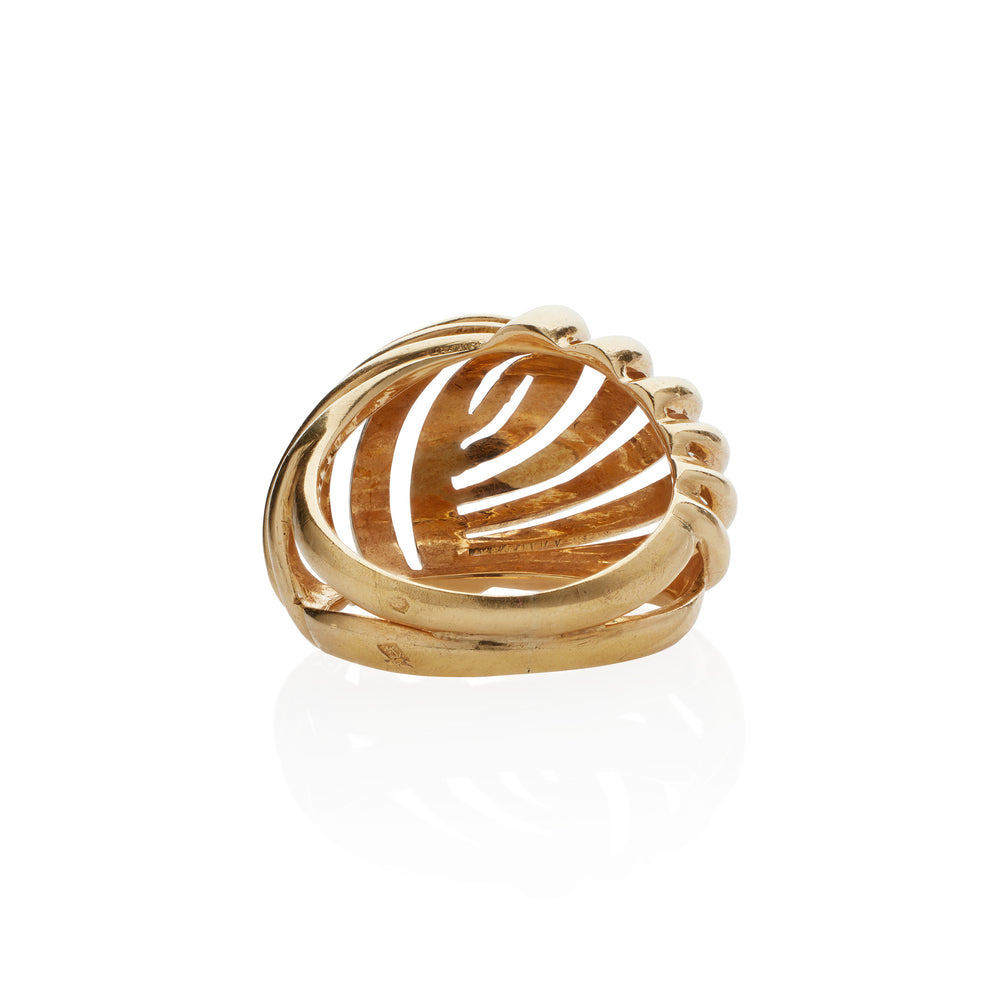 
                      
                        Macklowe Gallery French Retro 18K Gold Bombé Ring
                      
                    