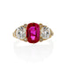 Macklowe Gallery Burmese Natural No Heat Ruby and Old Mine-cut Diamond Ring