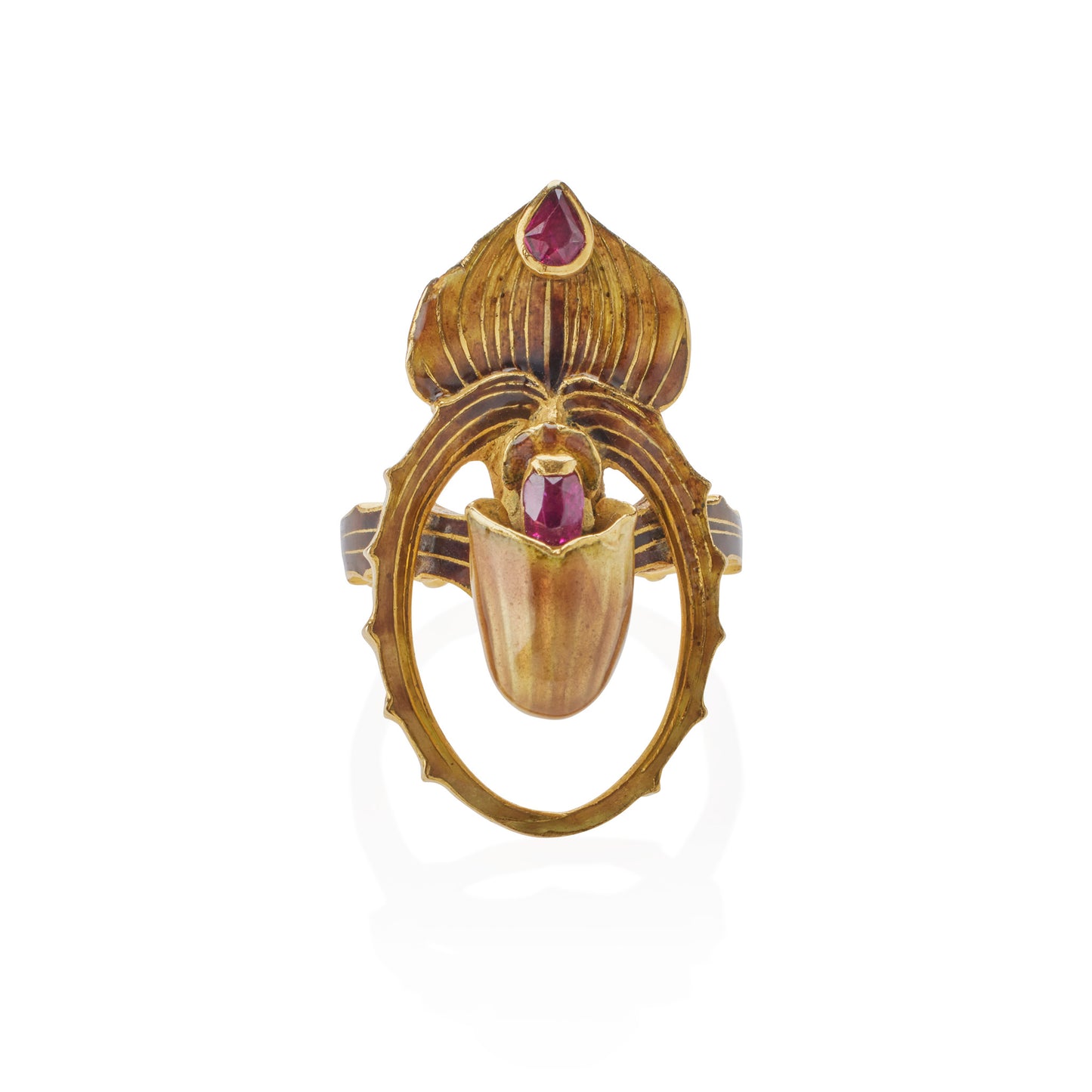 Macklowe Gallery René Lalique Lady's Slipper Orchid Ring