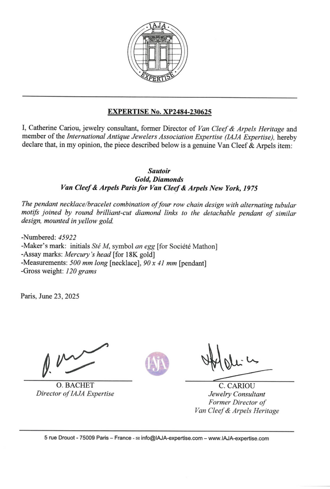 
                      
                        Macklowe Gallery Van Cleef & Arpels Gold Pendant Necklace
                      
                    