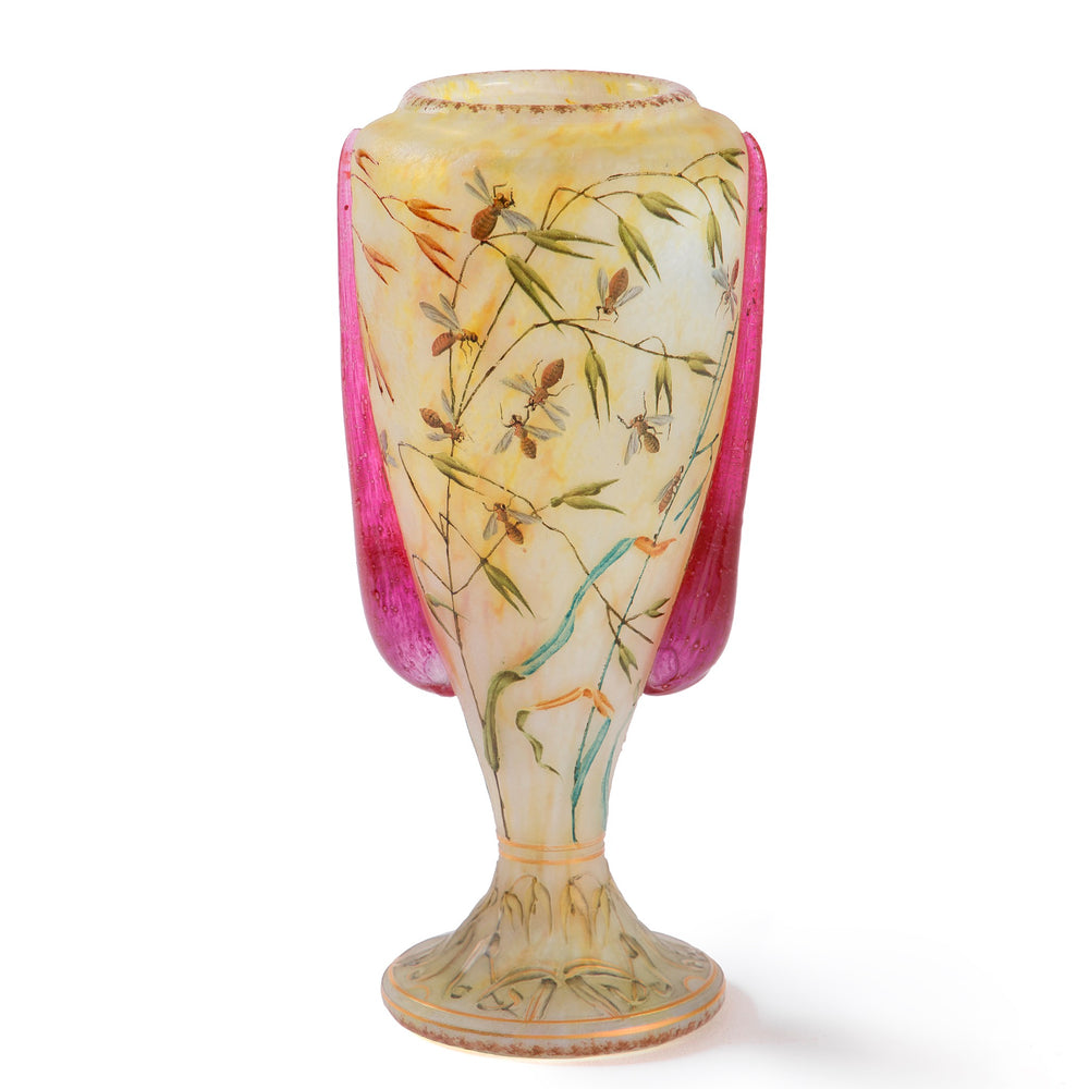 Macklowe Gallery Daum Nancy "Avoine et abeilles" Vase