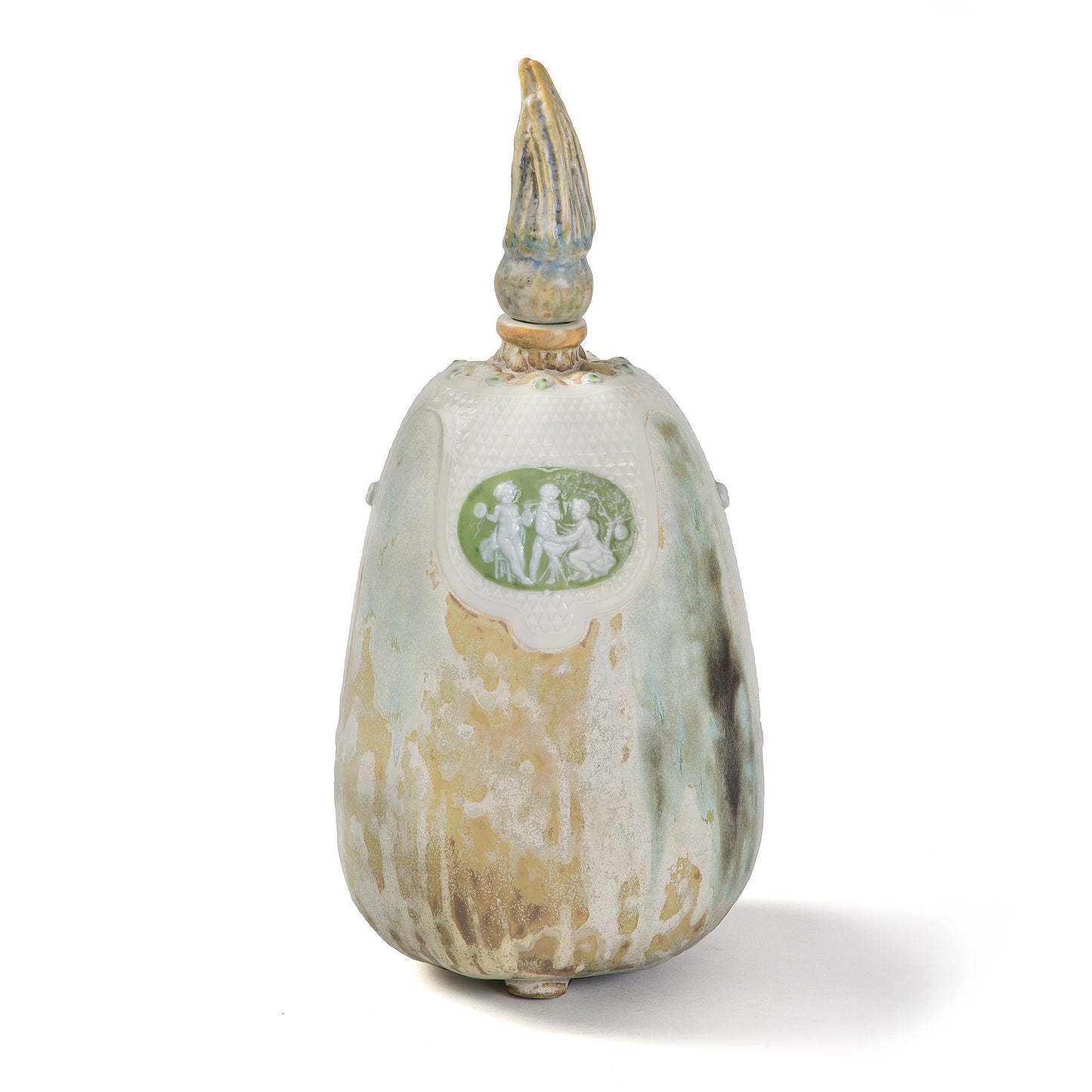 Macklowe Gallery Taxile Doat "La Musique et la Danse" Vase with Stopper