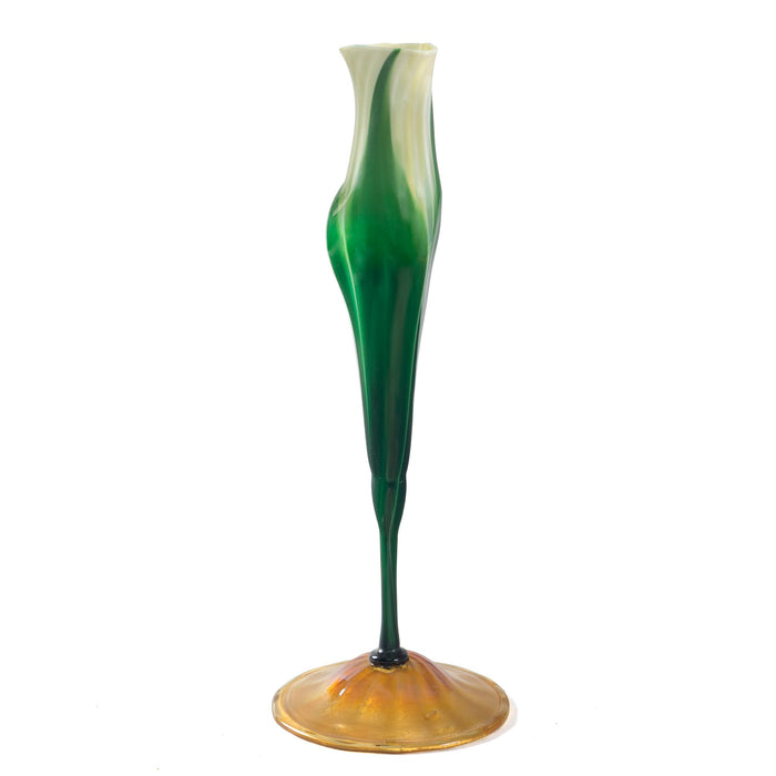 Macklowe Gallery Tiffany Studios New York "Calyx" Flower Form Favrile Glass Vase