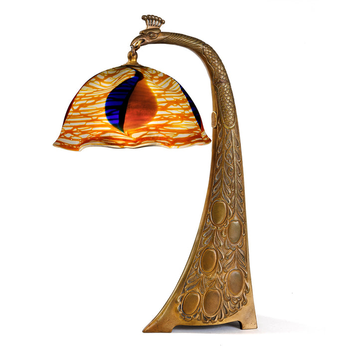 Macklowe Gallery Loetz "Peacock" Table Lamp