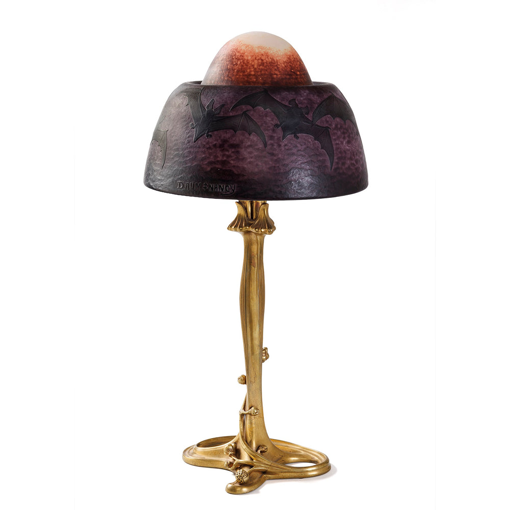 Macklowe Gallery Daum and Louis Majorelle "Bat" Table Lamp