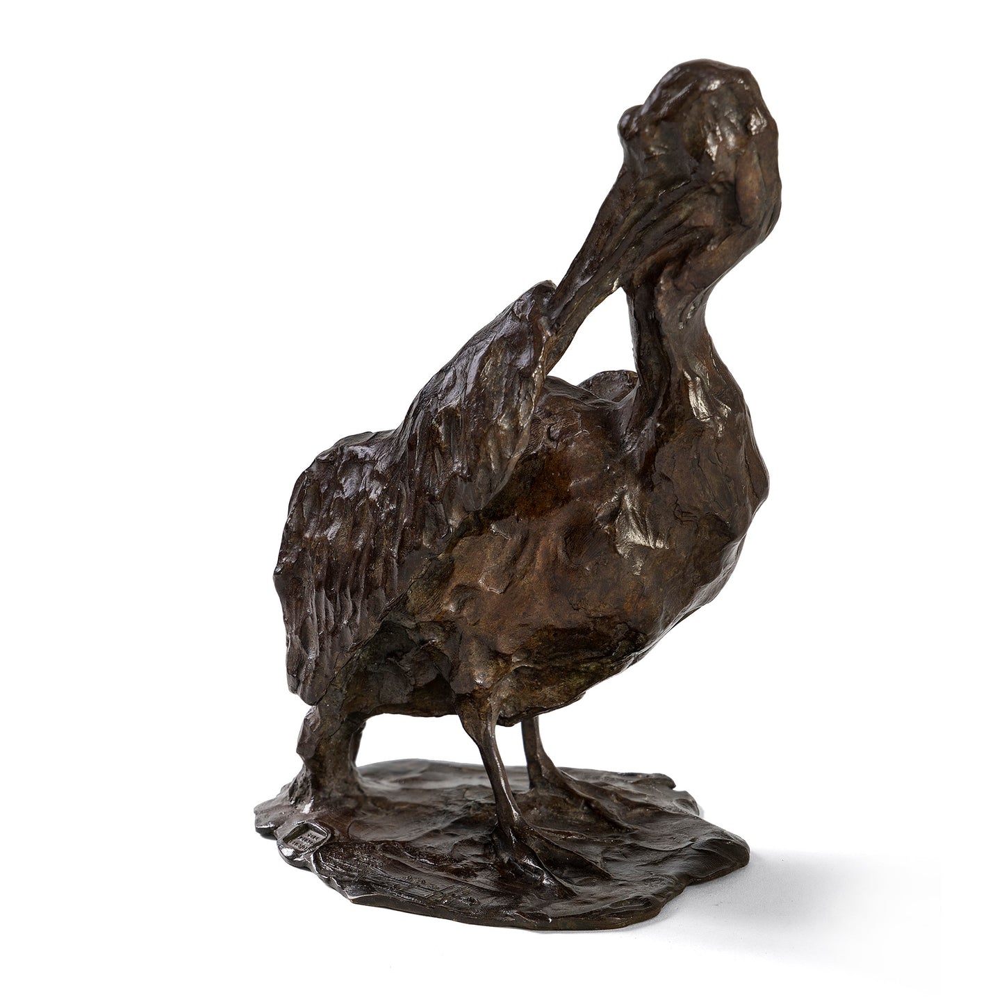Macklowe Gallery Rembrandt Bugatti "Pélican à sa toilette" Bronze Sculpture