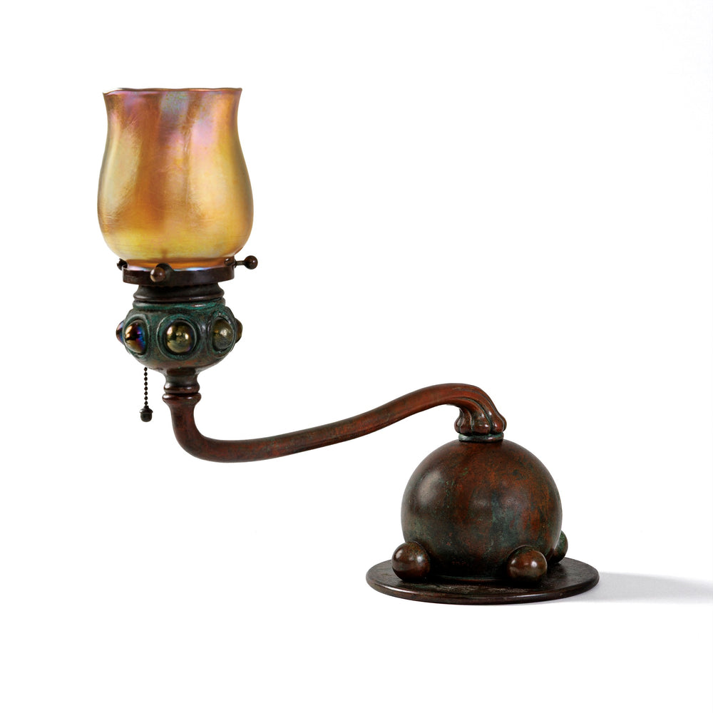 
                      
                        Macklowe Gallery Tiffany Studios New York "Jeweled Tulip Ball" Desk Lamp
                      
                    