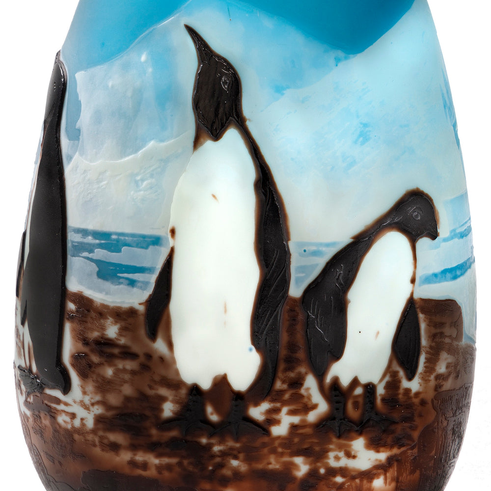 Macklowe Gallery Émile Gallé "Penguin" Cameo Glass Vase