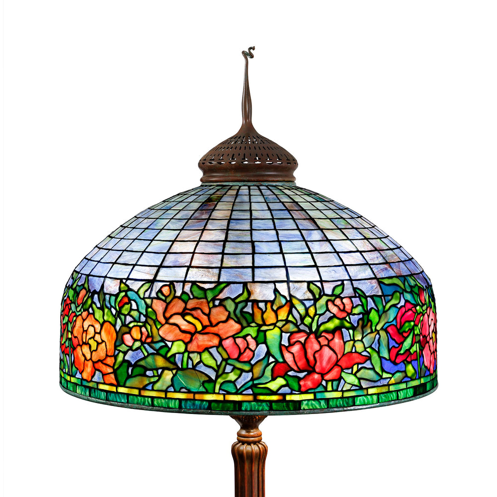 
                      
                        Macklowe Gallery Tiffany Studios New York "Peony" Border Floor Lamp 
                      
                    