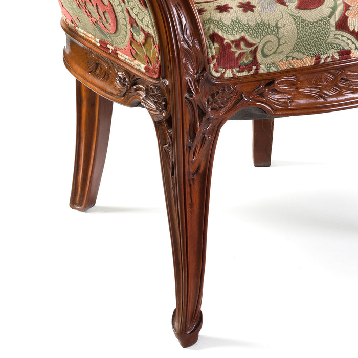 Macklowe Gallery Louis Majorelle "Les Pins" Carved Mahogany Armchair