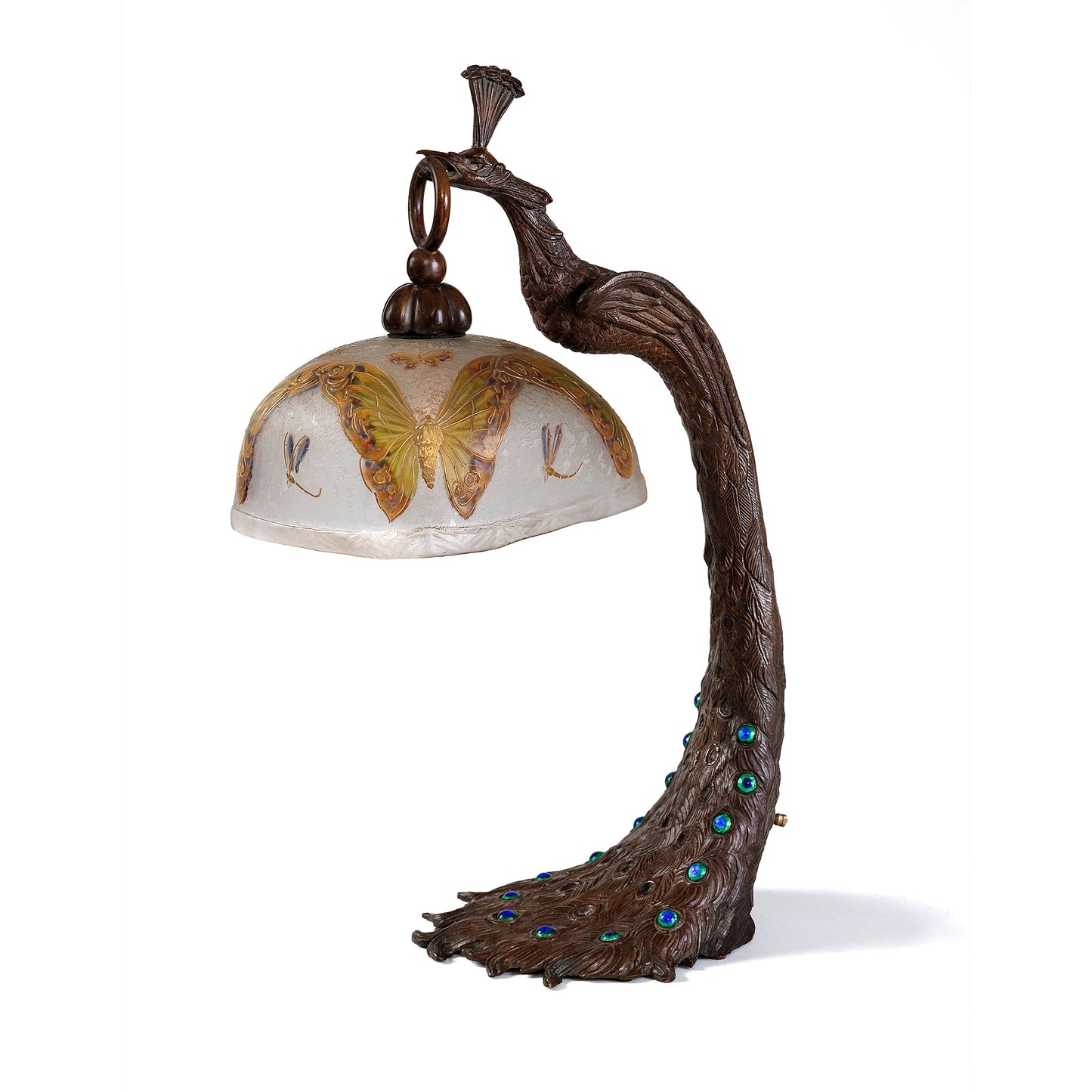 Macklowe Gallery Antoine Rollet "Peacock" Table Lamp