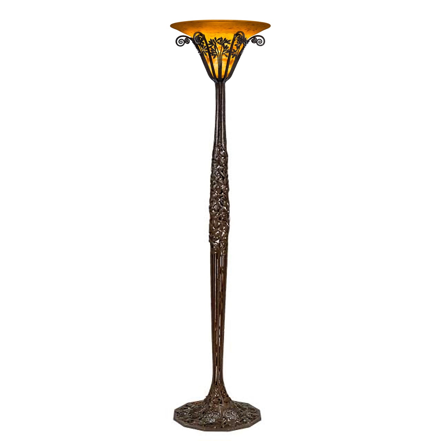 Macklowe Gallery Edgar Brandt "Les Roses" Floor Lamp