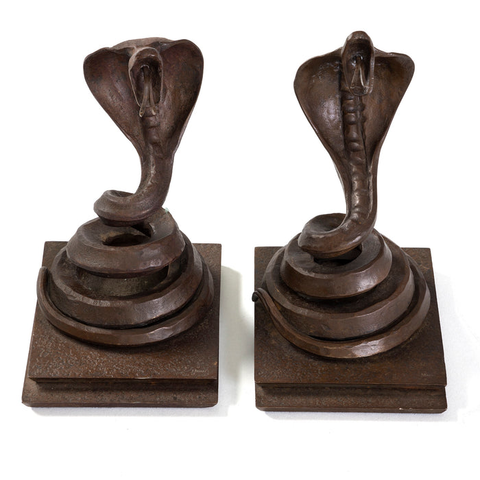 Macklowe Gallery Edgard Brandt Pair of "Cobra" Bookends