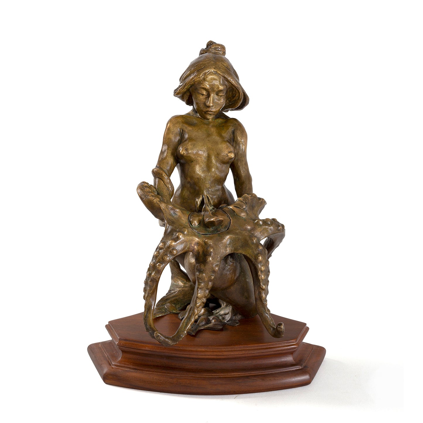 Macklowe Gallery Rupert Carabin "Sirène et le Pieuvre" Bronze Inkwell 