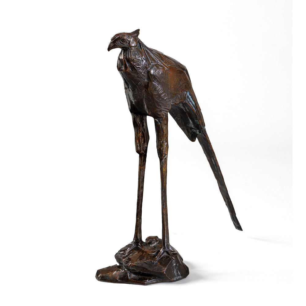 Macklowe Gallery Rembrandt Bugatti "Female Secretary Bird (Serpentaire femelle)" Bronze Sculpture