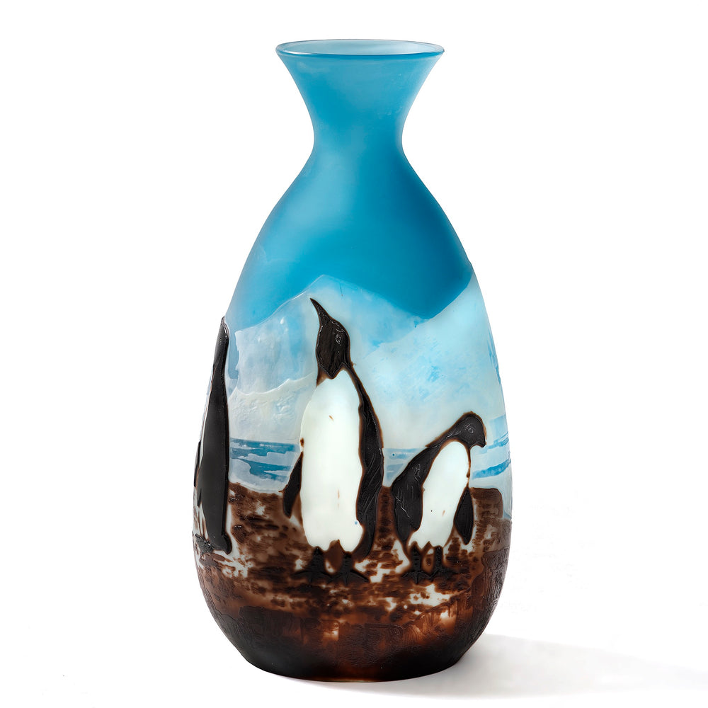 Macklowe Gallery Émile Gallé "Penguin" Cameo Glass Vase