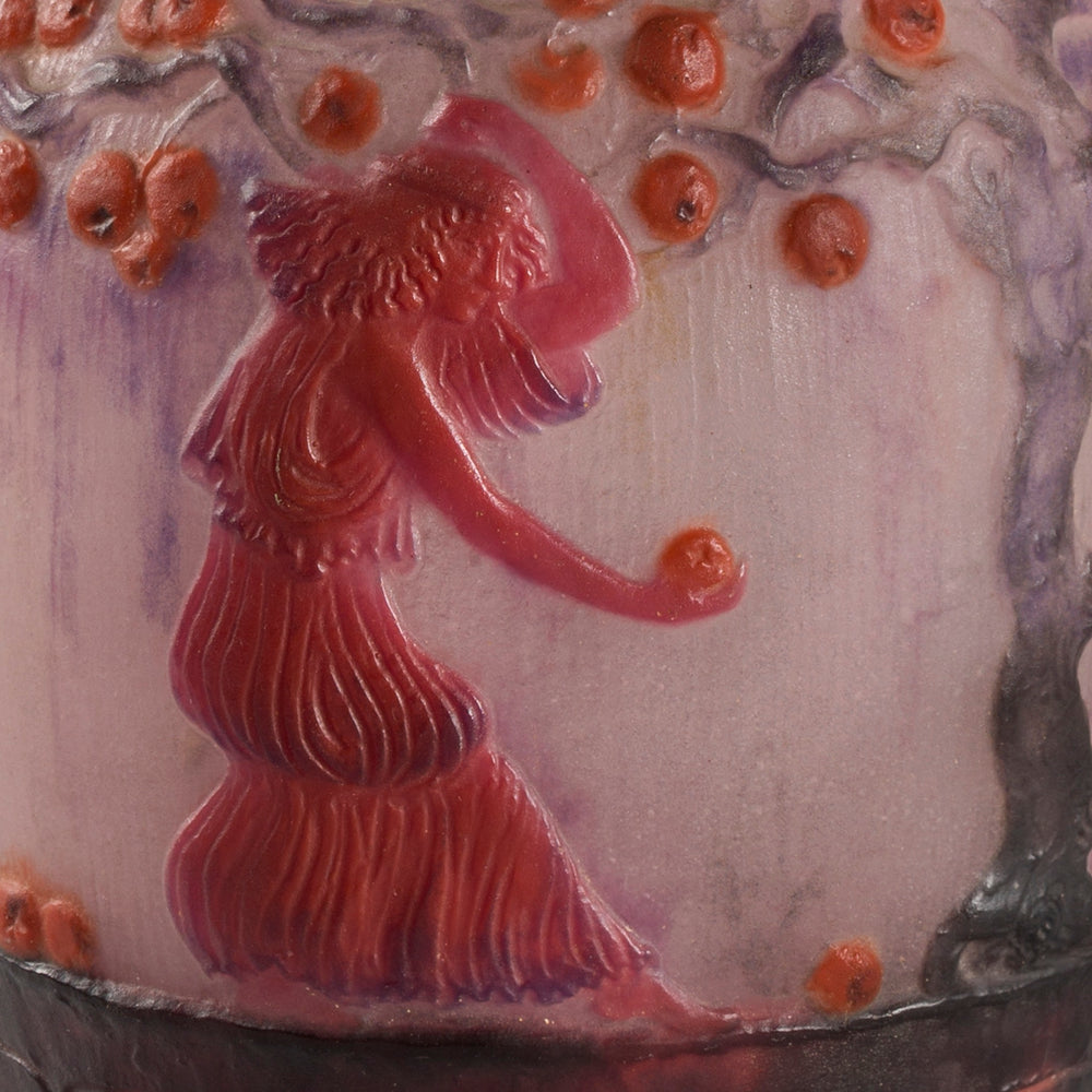 
                      
                        Macklowe Gallery Gabriel Argy-Rousseau "Le Jardin des Hespérides" Pâte de Verre Glass Vase
                      
                    