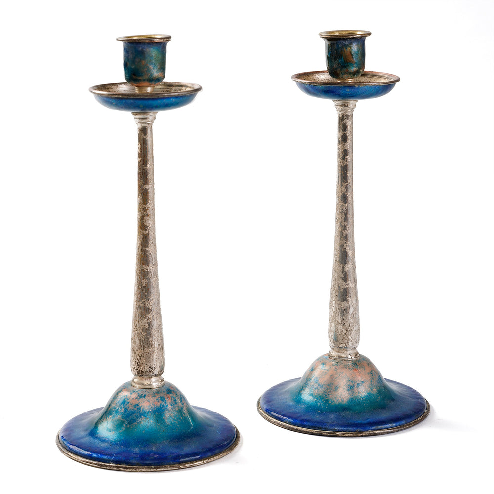 Macklowe Gallery Louis C. Tiffany Furnaces Inc. Enamel Candlesticks