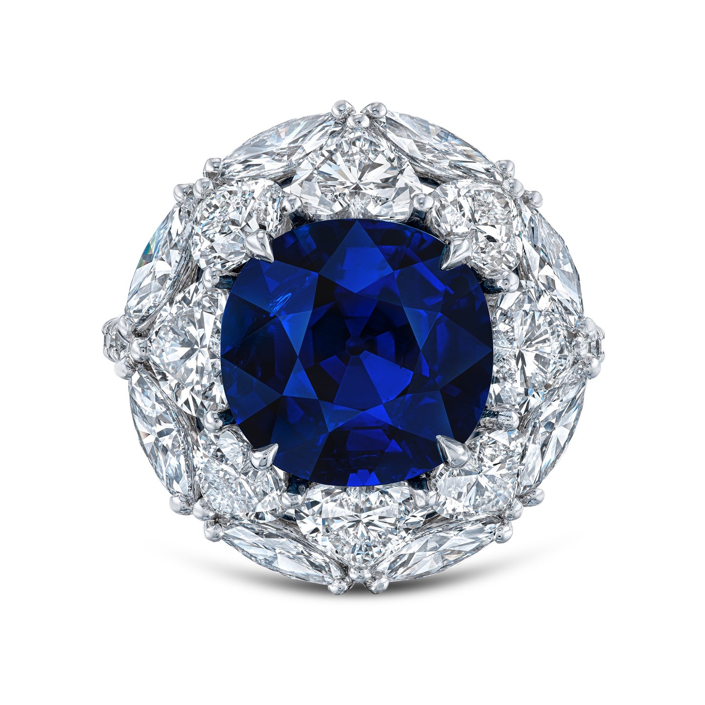 Macklowe Gallery Burma No-Heat Sapphire and Diamond Ring
