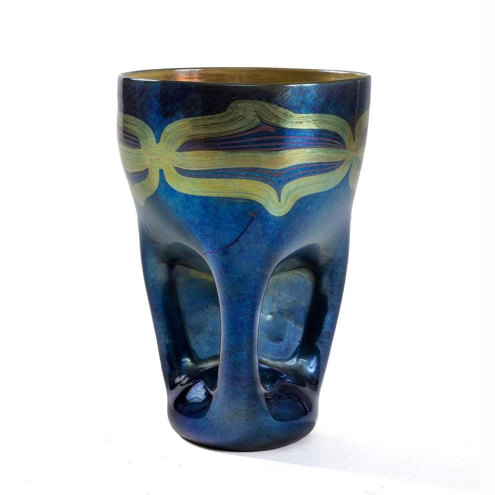 Macklowe Gallery Tiffany Studios New York Favrile Pinched Glass Vase