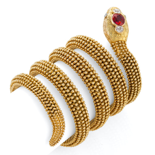 Macklowe Gallery Bulgari Ceylon Ruby "Serpenti" Bracelet Watch