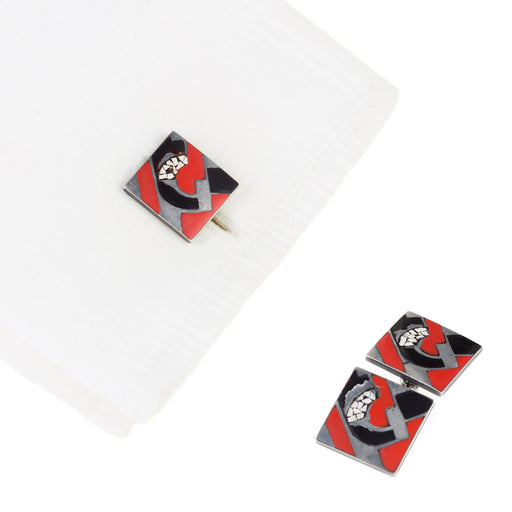 Macklowe Gallery Gérard Sandoz "Coquille d’œuf" Eggshell Lacquer Cuff Links