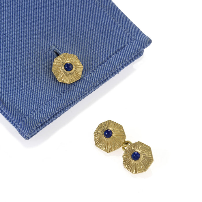 Macklowe Gallery Boucheron Paris Sapphire and Gold Cuff Links