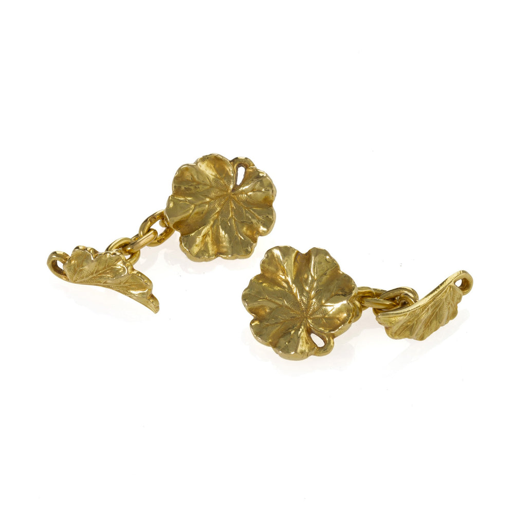 Macklowe Gallery Gold Leaf Cuff Links