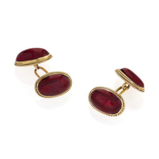 Macklowe Gallery Garnet Cabochon Cufflinks