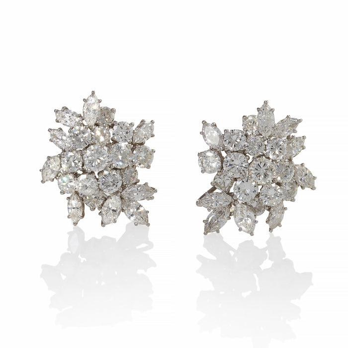 Macklowe Gallery Diamond Day/Night Cluster Pendant Earrings