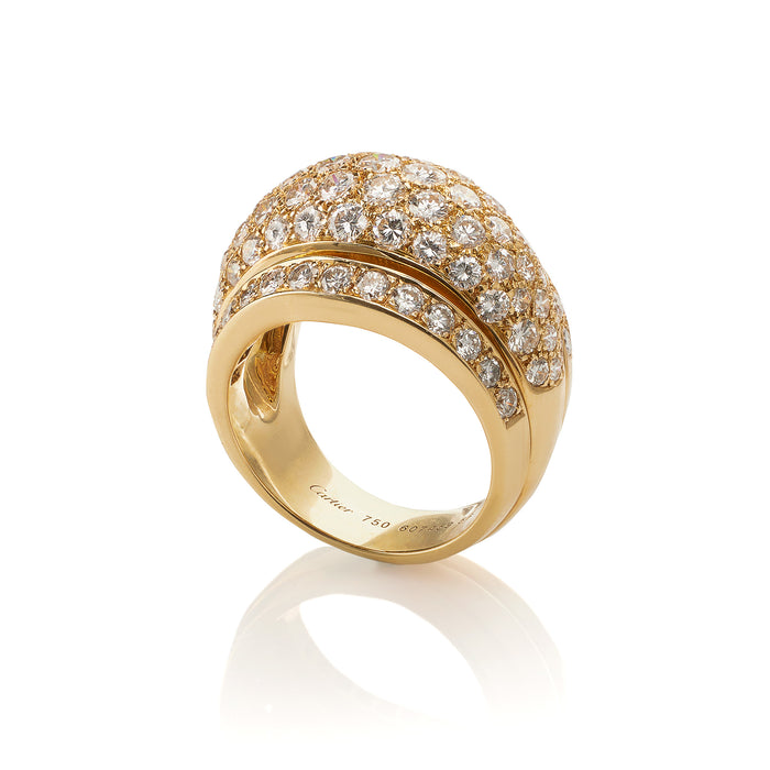 Macklowe Gallery Cartier Paris Bombé Diamond Ring