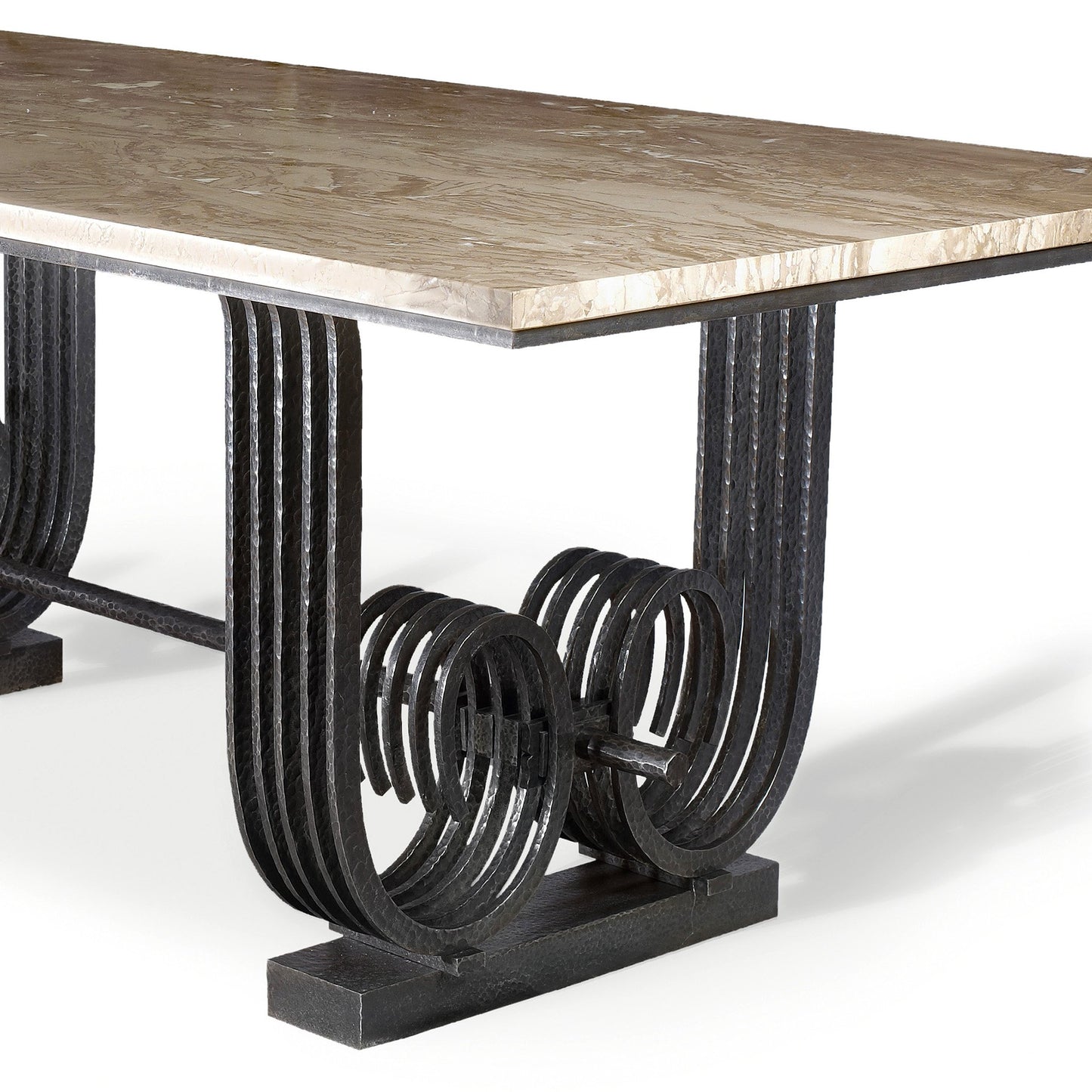 Macklowe Gallery Raymond Subes Wrought Iron and Marble Table